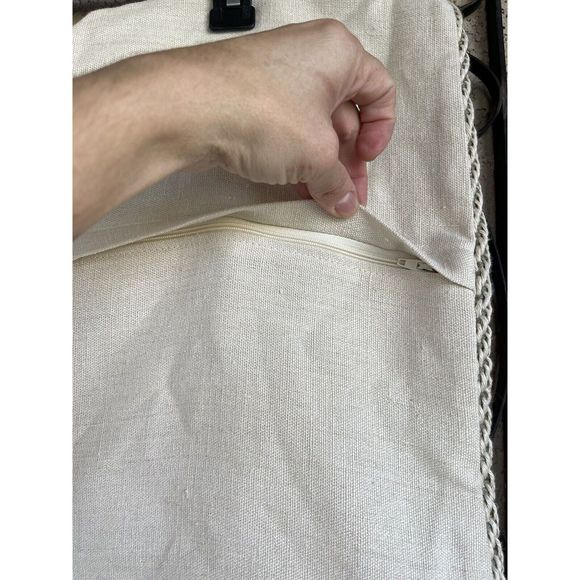 Diggidy dog collection herringbone pillow cover for dog bed - OS - gray/ivory - Picture 10 of 10